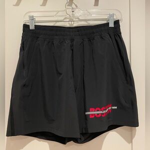 Men’s Lululemon Athletic Black Athletic Shorts with Red Logo “Boston”